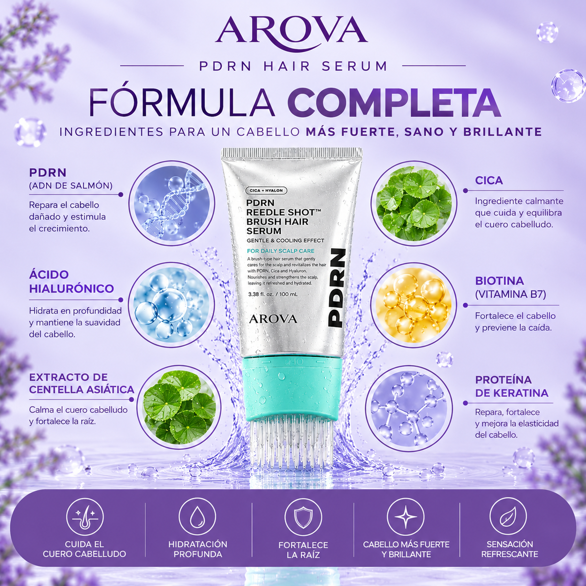 AROVA PDRN – Sérum Capilar con Aplicador de Precisión