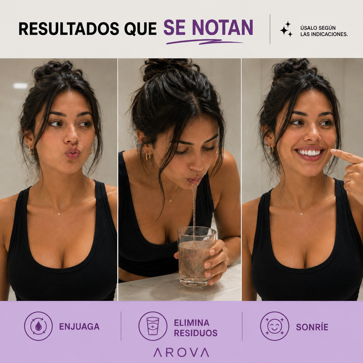ArovaSmile™ — Enjuague Blanqueador y Cuidado Bucal