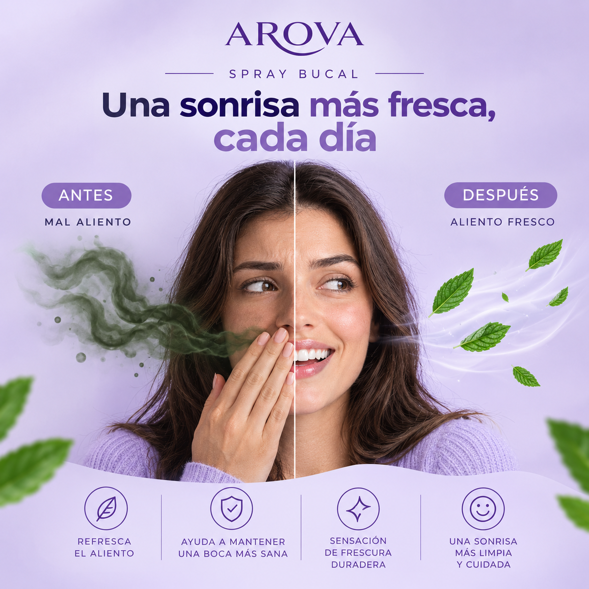 ArovaFresh™ — Spray para el Aliento y Cuidado Bucal
